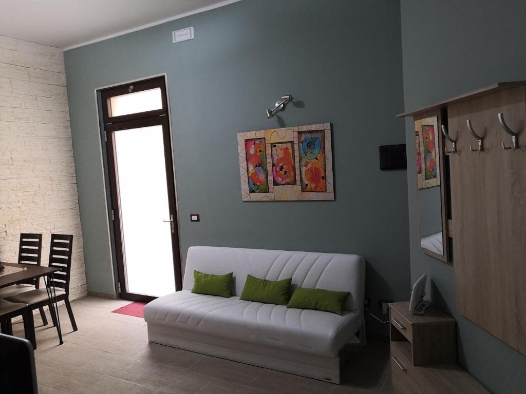 Soggiorno con divano letto